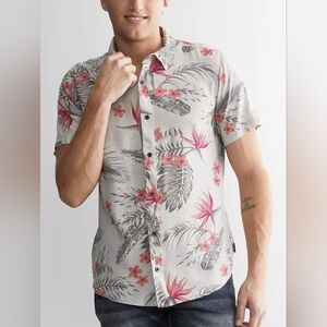 Tropical Floral Mens Shirt Sz XL Summer Vacations Tropical Hawaii Cruise Resort